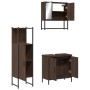 Set de muebles baño 3 pzas madera contrachapada roble marrón de vidaXL, Muebles de baño - Ref: Foro24-3214704, Precio: 170,78...