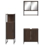 Set de muebles baño 3 pzas madera contrachapada roble marrón de vidaXL, Muebles de baño - Ref: Foro24-3214704, Precio: 170,78...