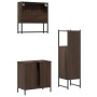 Set de muebles baño 3 pzas madera contrachapada roble marrón de vidaXL, Muebles de baño - Ref: Foro24-3214704, Precio: 170,78...