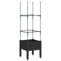 Jardinera con enrejado PP negro 40x40x142,5 cm de vidaXL, Maceteros y jardineras - Ref: Foro24-367948, Precio: 32,26 €, Descu...