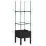 Jardinera con enrejado PP negro 40x40x142,5 cm de vidaXL, Maceteros y jardineras - Ref: Foro24-367948, Precio: 32,26 €, Descu...