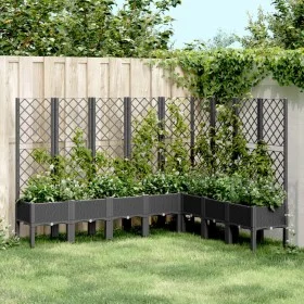 Jardinera con enrejado PP negro 200x160x142 cm de vidaXL, Maceteros y jardineras - Ref: Foro24-367943, Precio: 276,13 €, Desc...