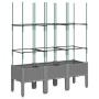 Jardinera con enrejado PP gris claro 120x40x142,5 cm de vidaXL, Maceteros y jardineras - Ref: Foro24-367957, Precio: 59,73 €,...