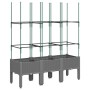 Jardinera con enrejado PP gris claro 120x40x142,5 cm de vidaXL, Maceteros y jardineras - Ref: Foro24-367957, Precio: 59,73 €,...