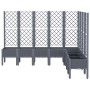 Jardinera con enrejado PP azul gris 200x160x142 cm de vidaXL, Maceteros y jardineras - Ref: Foro24-367941, Precio: 246,02 €, ...