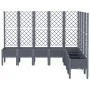 Jardinera con enrejado PP azul gris 200x160x142 cm de vidaXL, Maceteros y jardineras - Ref: Foro24-367941, Precio: 231,32 €, ...