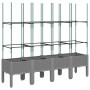 Jardinera con enrejado PP gris claro 160x40x142,5 cm de vidaXL, Maceteros y jardineras - Ref: Foro24-367962, Precio: 94,34 €,...