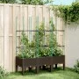 Jardinera con enrejado PP marrón 120x40x142,5 cm de vidaXL, Maceteros y jardineras - Ref: Foro24-367960, Precio: 58,41 €, Des...