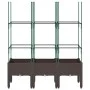 Jardinera con enrejado PP marrón 120x40x142,5 cm de vidaXL, Maceteros y jardineras - Ref: Foro24-367960, Precio: 58,41 €, Des...