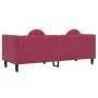 Sofá con cojines 3 plazas terciopelo rojo tinto by vidaXL, Sofas - Ref: Foro24-372646, Price: 272,01 €, Discount: %