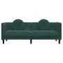 Sofá con cojines 3 plazas terciopelo verde oscuro de vidaXL, Sofás - Ref: Foro24-372644, Precio: 309,51 €, Descuento: %