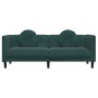 Sofá con cojines 3 plazas terciopelo verde oscuro de vidaXL, Sofás - Ref: Foro24-372644, Precio: 314,78 €, Descuento: %