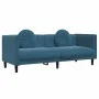 Sofá con cojines 3 plazas terciopelo azul de vidaXL, Sofás - Ref: Foro24-372650, Precio: 272,01 €, Descuento: %