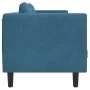 Sofá con cojines 3 plazas terciopelo azul de vidaXL, Sofás - Ref: Foro24-372650, Precio: 272,01 €, Descuento: %