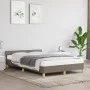 Bed frame with headboard taupe gray fabric 120x190 cm by vidaXL, Beds and slatted bases - Ref: Foro24-379538, Price: 96,96 €,...