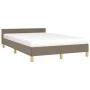 Bed frame with headboard taupe gray fabric 120x190 cm by vidaXL, Beds and slatted bases - Ref: Foro24-379538, Price: 96,96 €,...
