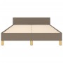Estructura de cama con cabecero tela gris taupe 120x190 cm de vidaXL, Camas y somieres - Ref: Foro24-379538, Precio: 98,23 €,...