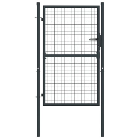 Puerta de malla de jardín acero galvanizado gris 100x175 cm de vidaXL, Puertas de jardín - Ref: Foro24-145772, Precio: 158,67...