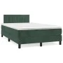 Cama box spring colchón y LED terciopelo verde oscuro 120x190cm de vidaXL, Camas y somieres - Ref: Foro24-3270168, Precio: 39...