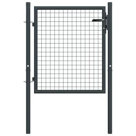 Gartentor aus verzinktem Stahlgeflecht, grau, 100x125 cm. von vidaXL, Gartentore - Ref: Foro24-145771, Preis: 135,37 €, Rabat...