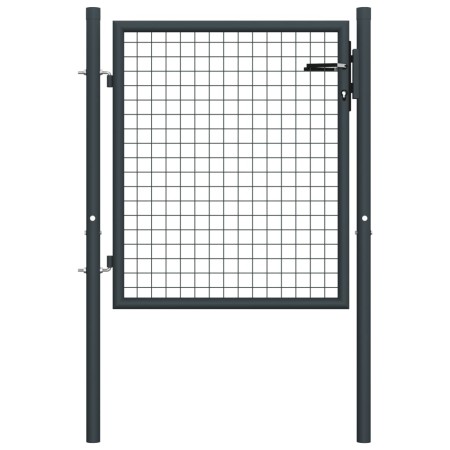 Puerta de malla de jardín acero galvanizado gris 100x125 cm de vidaXL, Puertas de jardín - Ref: Foro24-145771, Precio: 134,82...