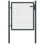 Puerta de malla de jardín acero galvanizado gris 100x125 cm de vidaXL, Puertas de jardín - Ref: Foro24-145771, Precio: 134,82...