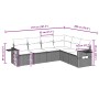 Set sofás de jardín 6 piezas y cojines ratán sintético marrón en Conjuntos de jardín | Comprar online en Foru.es