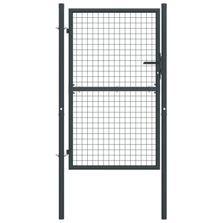 Gartengittertor aus grau verzinktem Stahl, 400 x 125 cm von vidaXL, Gartentore - Ref: Foro24-145774, Preis: 211,65 €, Rabatt: %