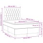Cama box spring con colchón y LED tela marrón oscuro 120x190 cm de vidaXL, Camas y somieres - Ref: Foro24-3270219, Precio: 40...