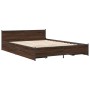 Cama con cajones madera de ingeniería marrón roble 120x200 cm de vidaXL, Camas y somieres - Ref: Foro24-3279941, Precio: 184,...