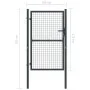 Gartengittertor aus grau verzinktem Stahl, 400 x 125 cm von vidaXL, Gartentore - Ref: Foro24-145774, Preis: 211,65 €, Rabatt: %