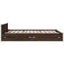 Cama con cajones madera de ingeniería marrón roble 120x200 cm de vidaXL, Camas y somieres - Ref: Foro24-3279941, Precio: 184,...