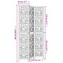 Biombo separador de 3 paneles madera maciza paulownia marrón de vidaXL, Divisores de ambientes - Ref: Foro24-358864, Precio: ...