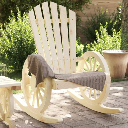 Sillas mecedoras Adirondack 2 uds madera maciza de abeto de vidaXL, Sillas de jardín - Ref: Foro24-3207119, Precio: 294,83 €,...