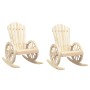 Sillas mecedoras Adirondack 2 uds madera maciza de abeto de vidaXL, Sillas de jardín - Ref: Foro24-3207119, Precio: 294,83 €,...
