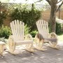 Sillas mecedoras Adirondack 2 uds madera maciza de abeto de vidaXL, Sillas de jardín - Ref: Foro24-3207119, Precio: 294,83 €,...