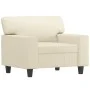 Kunstledersessel in Cremefarbe, 60 cm. von vidaXL, Sofas - Ref: Foro24-359408, Preis: 150,43 €, Rabatt: %