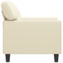 Sillón cuero sintético crema 60 cm de vidaXL, Sofás - Ref: Foro24-359408, Precio: 152,42 €, Descuento: %