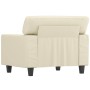 Sillón cuero sintético crema 60 cm de vidaXL, Sofás - Ref: Foro24-359408, Precio: 152,42 €, Descuento: %