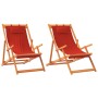 Sillas de playa plegables 2 unidades tela rojo de vidaXL, Sillas de jardín - Ref: Foro24-3214480, Precio: 122,78 €, Descuento: %