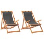 Sillas de playa plegables 2 unidades tela gris de vidaXL, Sillas de jardín - Ref: Foro24-3214482, Precio: 116,41 €, Descuento: %