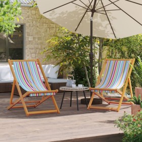 Sillas de playa plegables 2 unidades tela multicolor de vidaXL, Sillas de jardín - Ref: Foro24-3214494, Precio: 103,00 €, Des...
