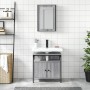 Set de muebles de baño 2 pzas madera contrachapada gris sonoma de vidaXL, Muebles de baño - Ref: Foro24-3214778, Precio: 98,6...