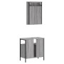 Set de muebles de baño 2 pzas madera contrachapada gris sonoma de vidaXL, Muebles de baño - Ref: Foro24-3214778, Precio: 98,6...