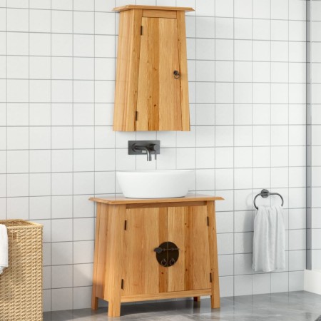 Conjunto de muebles de baño 2 piezas madera maciza de pino de vidaXL, Muebles de baño - Ref: Foro24-3223459, Precio: 297,45 €...
