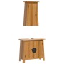 Conjunto de muebles de baño 2 piezas madera maciza de pino de vidaXL, Muebles de baño - Ref: Foro24-3223459, Precio: 297,45 €...