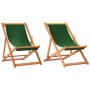 Sillas de playa plegables 2 unidades tela verde de vidaXL, Sillas de jardín - Ref: Foro24-3214496, Precio: 109,60 €, Descuent...