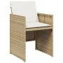 Sillas de jardín con cojines 4 uds ratán sintético beige de vidaXL, Sillas de jardín - Ref: Foro24-4007439, Precio: 217,92 €,...