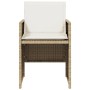Sillas de jardín con cojines 4 uds ratán sintético beige de vidaXL, Sillas de jardín - Ref: Foro24-4007439, Precio: 179,01 €,...