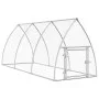 Jaula para gallinas acero galvanizado plateado 300x105x120 cm de vidaXL, Jaulas y habitáculos para animales pequeños - Ref: F...